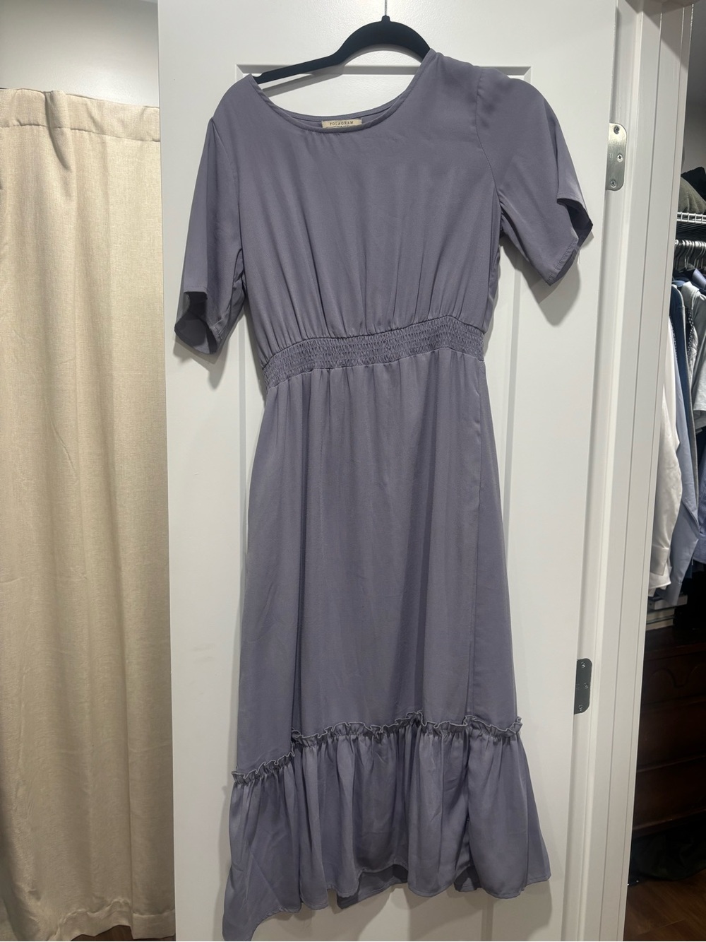 Polagram Lavender Maxi Dress with Ruffle Hem